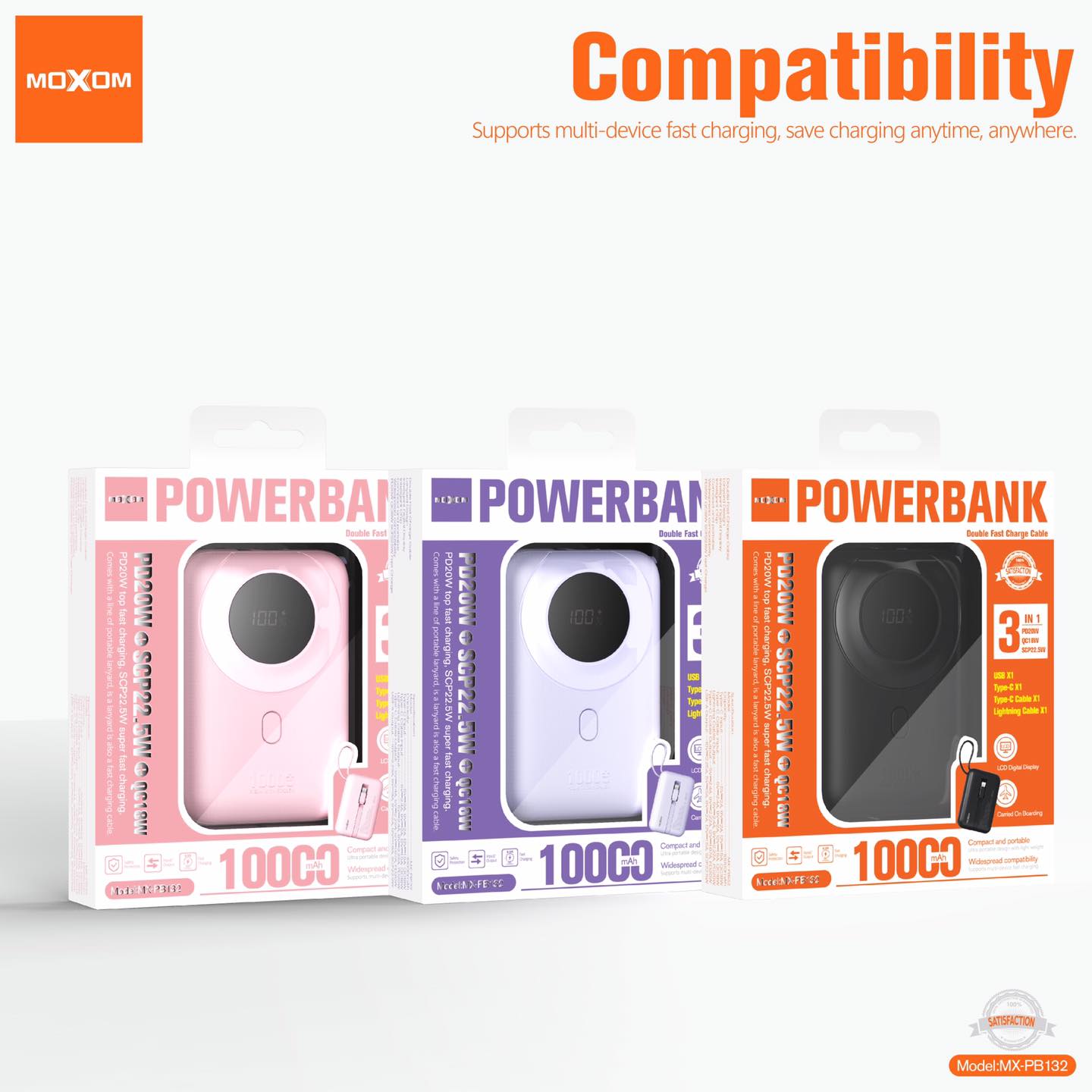 Power Bank MOXOM mx pb132 Original