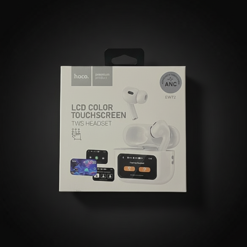 Hoco EW72 – Écouteurs Bluetooth 5.4 ANC avec Écran tactile LED