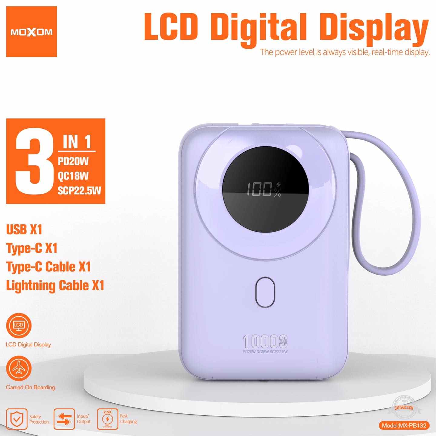 Power Bank MOXOM mx pb132 Original