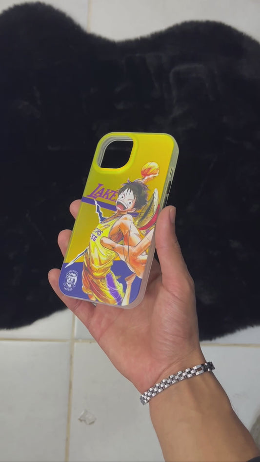 Coque Antichoc iPhone Luffy X Lakers