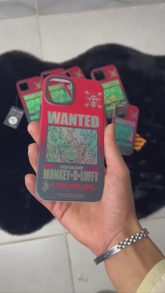 Coque Antichoc iPhone WANTED de Luffy (One Piece)